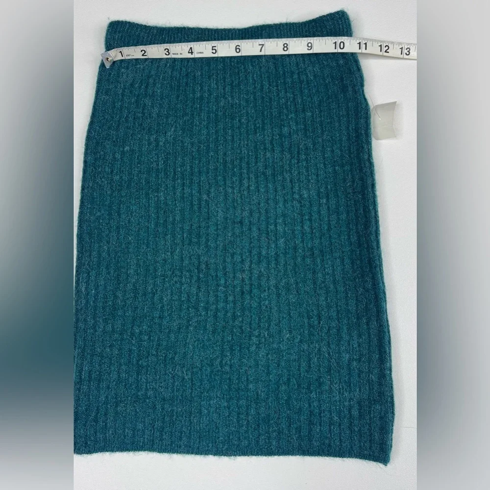 NWT Happily Grey Mini Stretch Ribbed Elastic Waist Sweater Skirt Womens Small